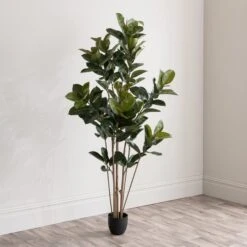 Dunelm Artificial Rubber Tree 180cm -Cool Decoration 30754631 alt03