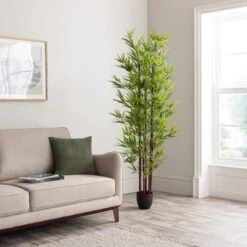 Dunelm Artificial Black Stem Bamboo Tree 180cm