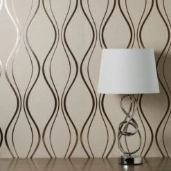 Platinum Rosco Foil Wave Gold Wallpaper -Cool Decoration 30756994 alt01