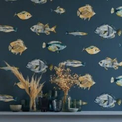 Dunelm Watercolour Fish Wallpaper 10 Dunelm Watercolour Fish Wallpaper -Cool Decoration 30757402 alt03