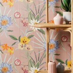 Dunelm Tropical Floral Blush Wallpaper -Cool Decoration 30757412 alt03