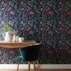 Dorma Winter Garden Navy Wallpaper -Cool Decoration 30757454