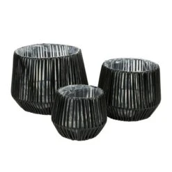 Dunelm Set Of 3 Recycled Plastic Plant Pots -Cool Decoration 30766516 alt03