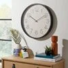 Dunelm Modern Clock Black 48cm -Cool Decoration 30766815