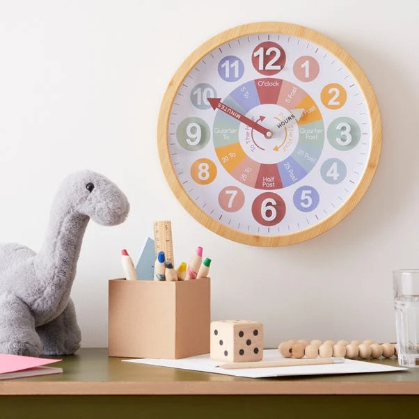 Dunelm Tell The Time Wood Effect Large Clock 30cm 3 Dunelm Tell The Time Wood Effect Large Clock 30cm