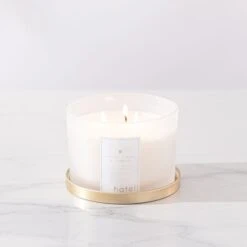 Hotel Bamboo And Linen Multiwick Candle