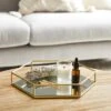 Dunelm Hexagonal Gold Tray -Cool Decoration 30769123