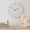 Churchgate Distressed Wooden 60cm Clock Cream 1 Churchgate Distressed Wooden 60cm Clock Cream -Cool Decoration 30769195