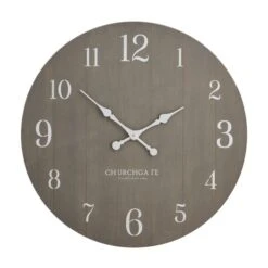 Churchgate Distressed Wooden 80cm Clock Grey -Cool Decoration 30769196 alt02
