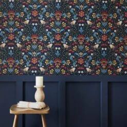 Dunelm Ruskin Navy Wallpaper 11 Dunelm Ruskin Navy Wallpaper -Cool Decoration 30770287 alt04
