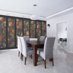 Dunelm Vintage Floral Black Mural -Cool Decoration 30770412 alt02