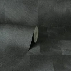 Dunelm Textured Vinyl Square Black Wallpaper -Cool Decoration 30770689 alt02