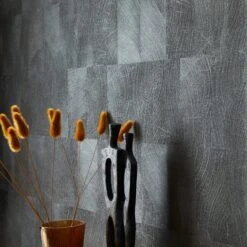 Dunelm Textured Vinyl Square Black Wallpaper -Cool Decoration 30770689 alt05