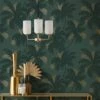 Dunelm Palm Print Emerald Green Wallpaper -Cool Decoration 30770738