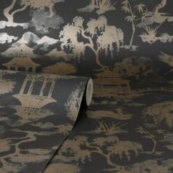 Dunelm Watercolour Scene Raven Wallpaper -Cool Decoration 30776364 alt02