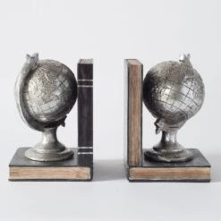 Cedar & Sage Broomfield Pair Of Globe Bookends -Cool Decoration 30777428 alt01
