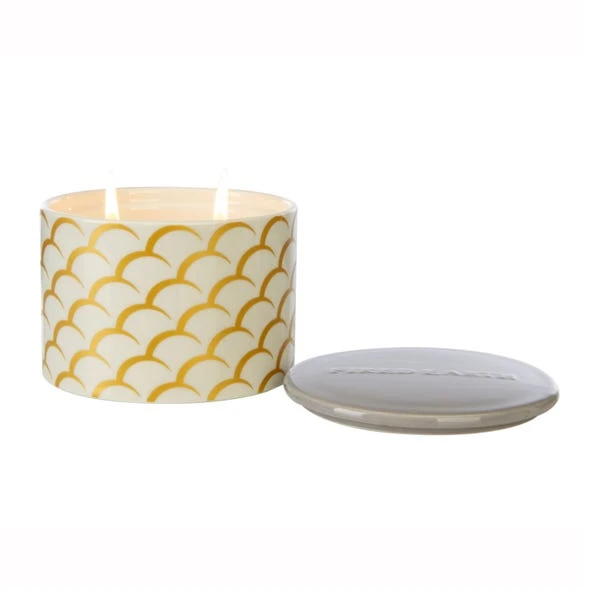 Fired Earth Large Ceramic White Tea & Pomegranate Wax Filled Candle 4 Fired Earth Large Ceramic White Tea & Pomegranate Wax Filled Candle - Image 2