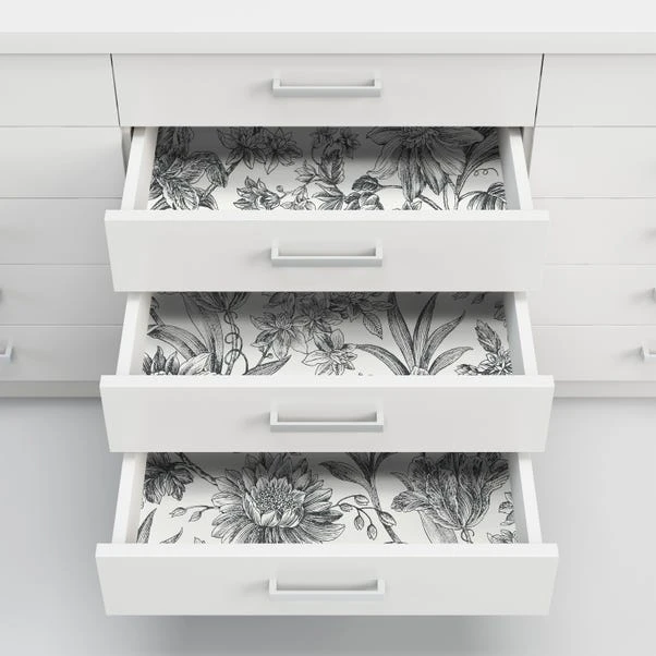 Brewster Etched Floral Mono Self Adhesive Wallpaper 3 Brewster Etched Floral Mono Self Adhesive Wallpaper