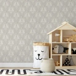 Brewster Rabbits Natural Self Adhesive Wallpaper -Cool Decoration 30780883 alt05