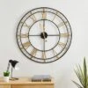 Dunelm Brass Skeleton 70cm Wall Clock Gold -Cool Decoration 30781380