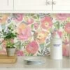 NuWallpaper Peachy Keen Pink Self Adhesive Wallpaper -Cool Decoration 30782446