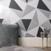 Fine Décor Wallpaper Apex Geo Sidewall Silver Wallpaper 2 Fine Décor Wallpaper Apex Geo Sidewall Silver Wallpaper -Cool Decoration 30782450
