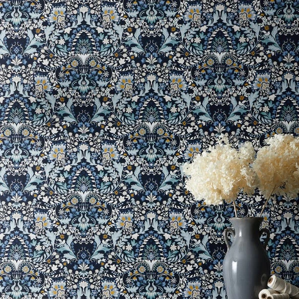 Dunelm Hardwick Blue Wallpaper 4 Dunelm Hardwick Blue Wallpaper - Image 2