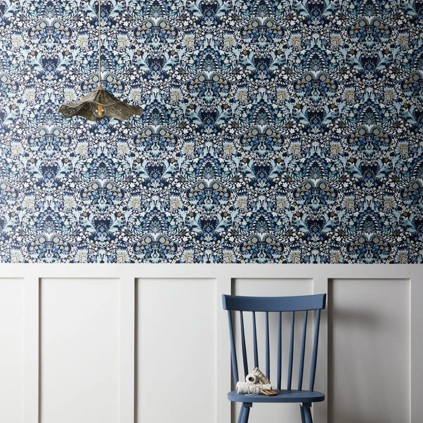Dunelm Hardwick Blue Wallpaper 5 Dunelm Hardwick Blue Wallpaper - Image 3