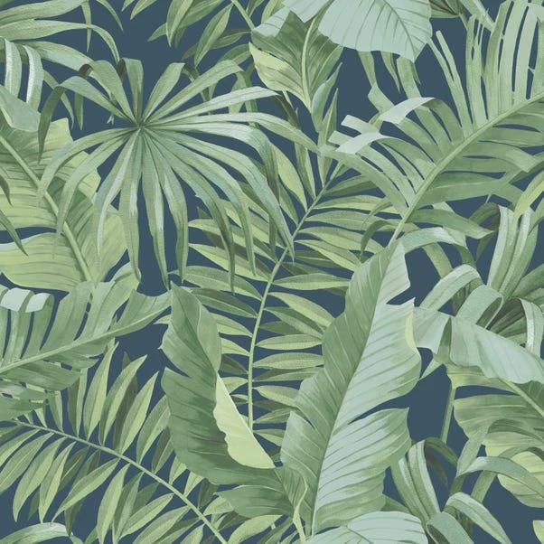 NuWallpaper Nu Wall Self Adhesive Maui Navy Wallpaper 4 NuWallpaper Nu Wall Self Adhesive Maui Navy Wallpaper - Image 2