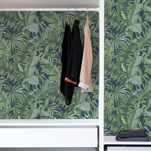 NuWallpaper Nu Wall Self Adhesive Maui Navy Wallpaper 8 NuWallpaper Nu Wall Self Adhesive Maui Navy Wallpaper - Image 6