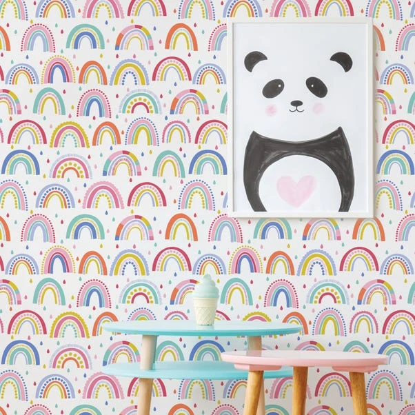 NuWallpaper Nu Wall Self Adhesive Over The Rainbow Multi Wallpaper 3 NuWallpaper Nu Wall Self Adhesive Over The Rainbow Multi Wallpaper