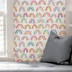 NuWallpaper Nu Wall Self Adhesive Over The Rainbow Multi Wallpaper 12 NuWallpaper Nu Wall Self Adhesive Over The Rainbow Multi Wallpaper -Cool Decoration 30782991 alt04