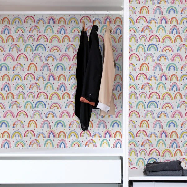 NuWallpaper Nu Wall Self Adhesive Over The Rainbow Multi Wallpaper 8 NuWallpaper Nu Wall Self Adhesive Over The Rainbow Multi Wallpaper - Image 6