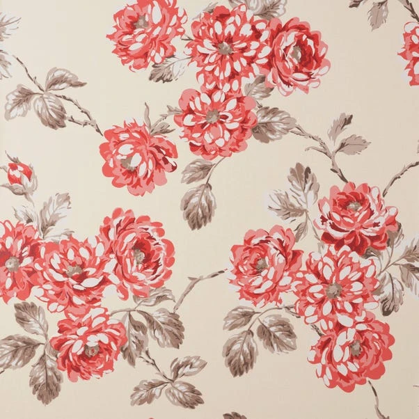 Dunelm Ashbourne Red Wallpaper 4 Dunelm Ashbourne Red Wallpaper - Image 2
