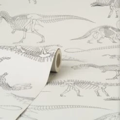 Natural History Museum Fossil Forager White Wallpaper -Cool Decoration 30783029 alt02