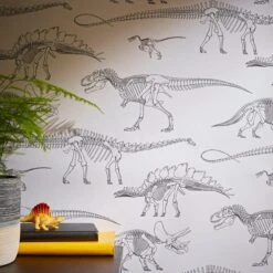 Natural History Museum Fossil Forager White Wallpaper -Cool Decoration 30783029 alt04