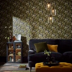 Natural History Museum Meadow Black Wallpaper
