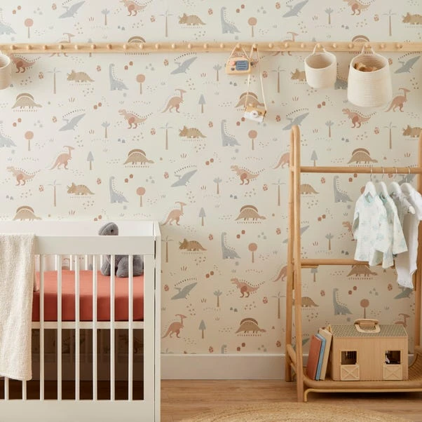 Dunelm Dinosaur Natural Wallpaper 3 Dunelm Dinosaur Natural Wallpaper
