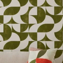 Elements Retro Geo Olive Wallpaper -Cool Decoration 30783101 alt04