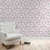 Dunelm Honesty Mauve Floral Wallpaper -Cool Decoration 30783108