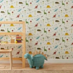 Dunelm Dinosaur Multi Wallpaper
