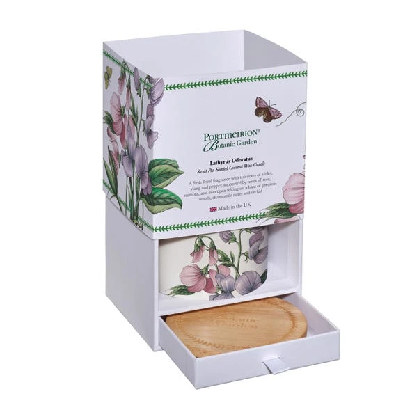 Portmeirion Botanic Garden Sweet Pea Wax Filled Candle 4 Portmeirion Botanic Garden Sweet Pea Wax Filled Candle - Image 2