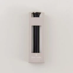 Dunelm Pack Of 6 Dinner Candles Monochrome -Cool Decoration 30791645 alt01