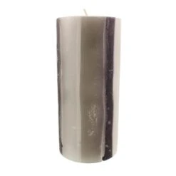 Dunelm Decorative Pillar Candle Monochrome -Cool Decoration 30791657 alt03