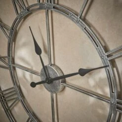 Dunelm Indoor Outdoor Skeleton Clock 100cm Chrome -Cool Decoration 30791945 alt02