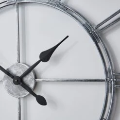 Dunelm Indoor Outdoor Skeleton Clock 100cm Chrome -Cool Decoration 30791945 alt03