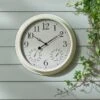 Dunelm Indoor Outdoor Country Cream Clock 40cm -Cool Decoration 30792006