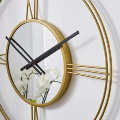 Dunelm Indoor Outdoor Luxe Gold Clock 60cm -Cool Decoration 30792008 alt03