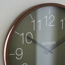 Indoor Outdoor Elements Olive Walnut Clock 41cm -Cool Decoration 30792013 alt03