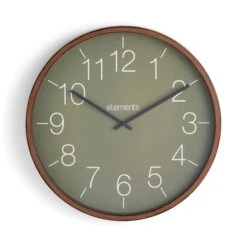 Indoor Outdoor Elements Olive Walnut Clock 41cm -Cool Decoration 30792013 alt04